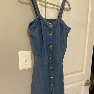 LOFT denim button front dress